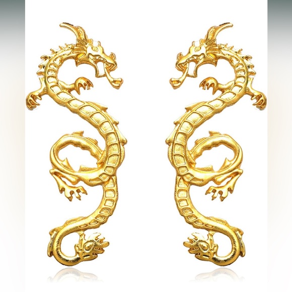Dragon stud Earrings - Picture 2 of 7